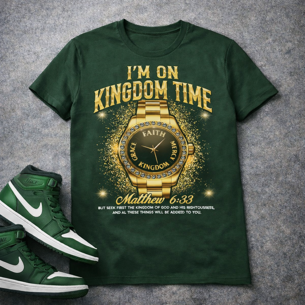 I'M On Kingdom Time Christian Streetwear T Shirt- Faith graphic Tee