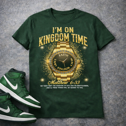 I'M On Kingdom Time Christian Streetwear T Shirt- Faith graphic Tee