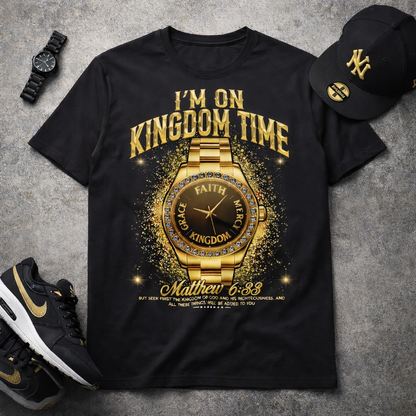 I'M On Kingdom Time Christian Streetwear T Shirt- Faith graphic Tee