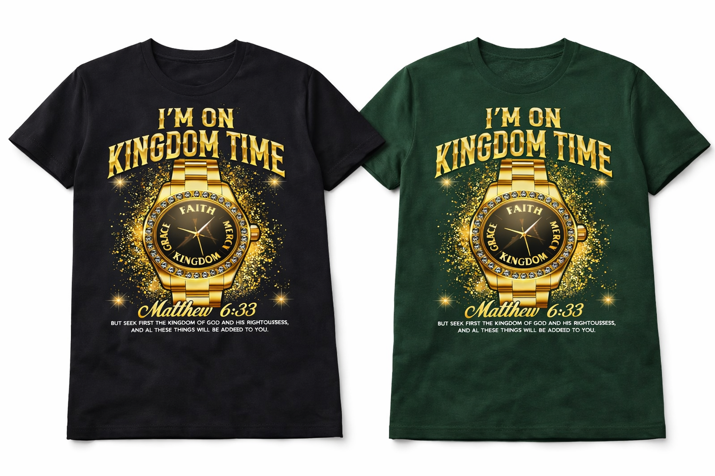 I'M On Kingdom Time Christian Streetwear T Shirt- Faith graphic Tee